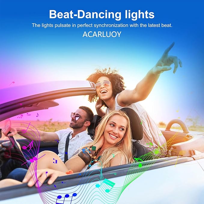 Acrylic Interior Car LED Lights,for Tesla Model 3 2020 Wireless APP 6 in 1,Ambient Lighting Kits Fiber OpticStrip LEDs, 16 Million Colors Music