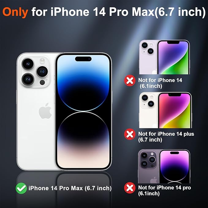 SUPFINE Magnetic for iPhone 14 Pro Max Case (Compatible with MagSafe) (Military Grade Drop Protection) Slim Translucent Matte Shockproof with Anti-Fingerprint Phone Case,Red