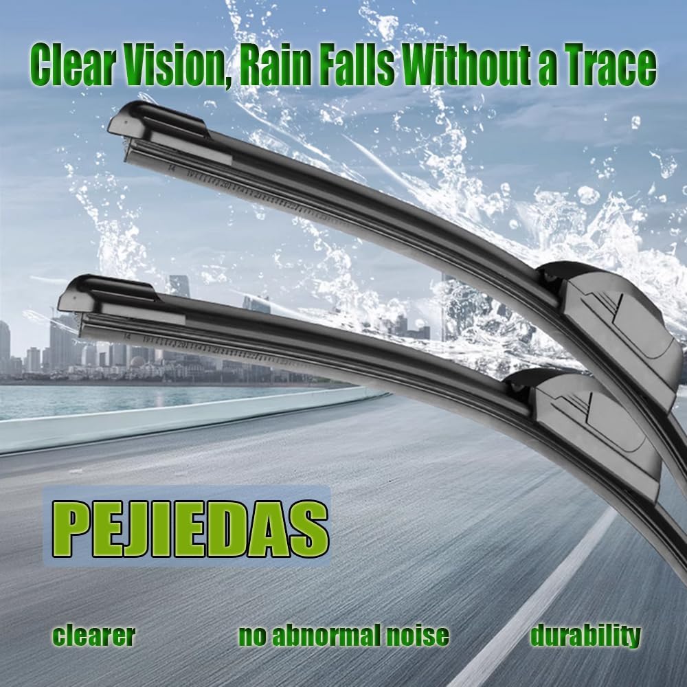 OEM Quality Front Wiper Blades, Replacement for 2007-2008 Honda Fit,2005-2009 Kia Spectra,2005-2015 Hyundai Tucson, OE Original Style (24 Inch + 16 Inch Front Wiper Blades)