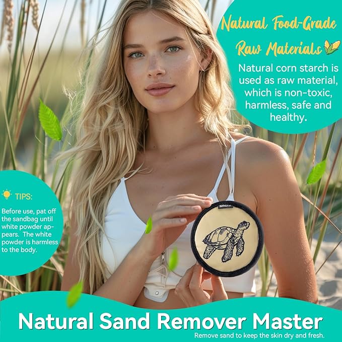 MNZZ Beach Sand Remover Bag Sand Eraser Quick Dry Pouch for Travel Pool Picnic Blanket Chair Cover Umbrella Tent Shell Toy Shovel Canopy Shade Hat Holder Clip Outdoor Accessories