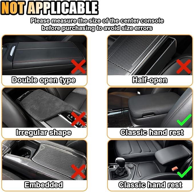 Bling Leather Car Armrest Seat Box Cover, Car Console Armrest Cover with Crystal Rhinestones, Anti-Scratch Waterproof Auto Center Console Protector Cushion Pad for Car SUV Truck (Purple)