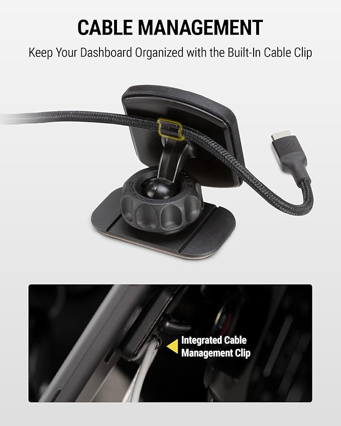 Scosche MAGDM2 MagicMount Magnetic Car Phone Mount for Dashboard, 360° Adjustable Magnet Head, Universal Cell Phone Holder for Car, Compatible with iPhone, Samsung, and All Devices
