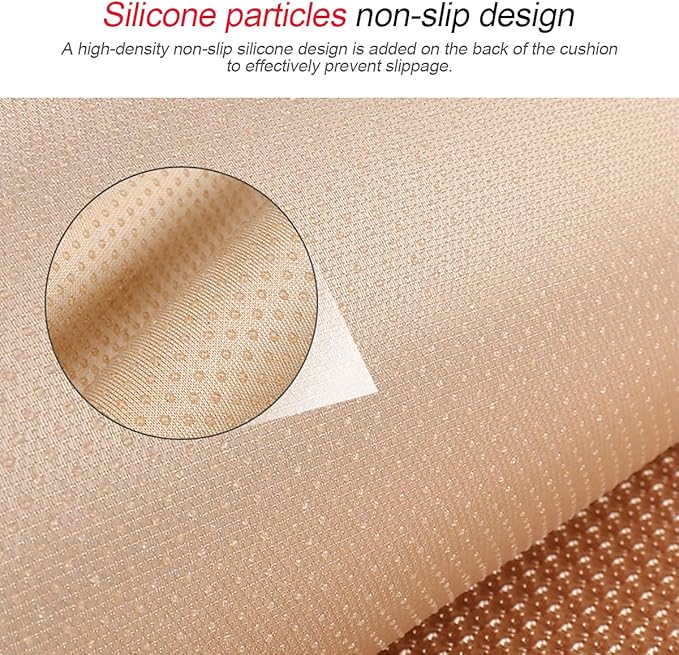 3PCS Set Car Seat Cushion for Front and Back Seat, 3D Soft Linen Breathable Auto Seat Cover, Comfort Non-Slip Rubber Bottom, Car Seat Protector Pad Universal for Office Chair, Home (Black/3PCS)