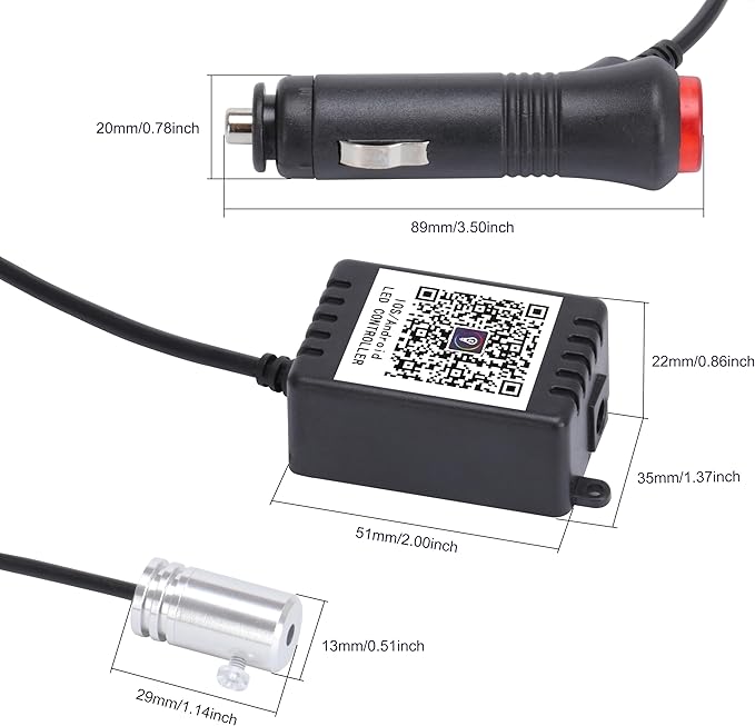 Car Ambient Lighting Kit 64 Colors Multicoloured Music Optic Fiber APP Control Car DIY Decorative Atmosphere Lighting DC 12V 1W 8m