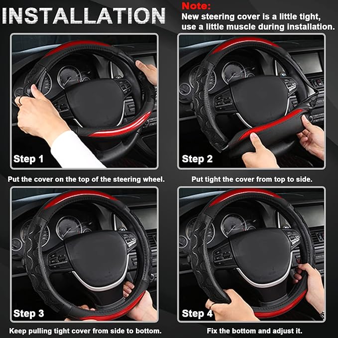 GIANT PANDA Steering Wheel Cover for Kia Soul,Sportage,Forte,Optima,Telluride(3D Honeycomb-Blue-Standard Size)