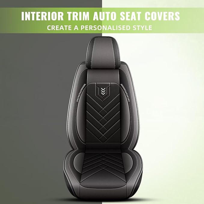 AOMSAZTO Car Seat Covers Fit for Cadillac XT5 2017-2026 Front Seat Cover Waterproof Faux Leather Automotive Auto Interior Protector Cushion (2 Seats,Black)