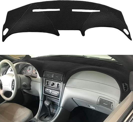 Yiz Dash Cover Mat for Ford Mustang Dashboard Pad Carpet (Black) J136