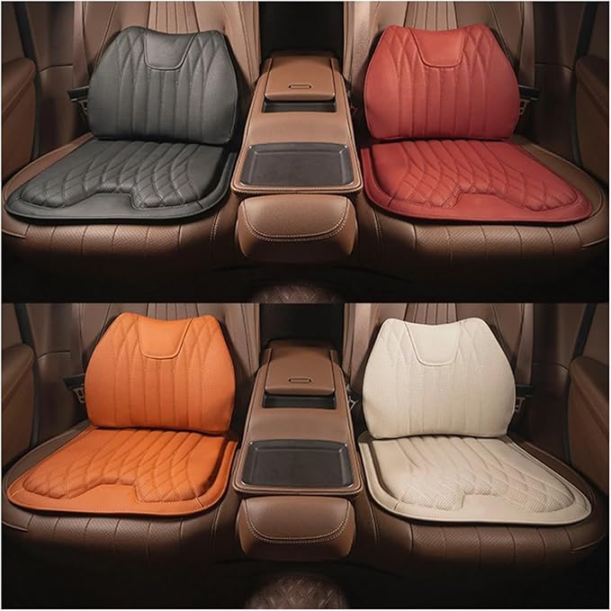 F Car Seat Cushion for BMW All Model I3 I4 I8 X1 X2 X3 X4 X5 X5M X6 X7 Z4 Car Lumbar Support Pillow Auto Seat Waist Back Cushion Y (Color : Red A)