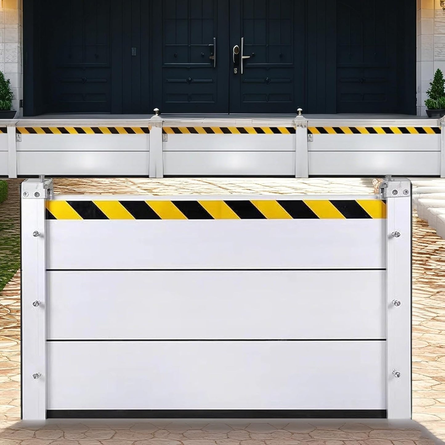 Flood Barriers for Home Exterior,Aluminum Alloy Outdoor Garage Doors Water Barriers for Flooding(H39.4Inch,L19FT)