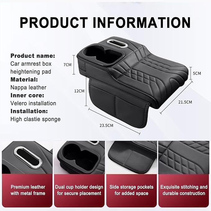 Car Armrest Cover for BMW M440i 2020 2021 2022 2023 2024 2025 2026, Center Console Cover Mat Armrest Seat Box Cover Cushion Console Pad Interior Accessories,B