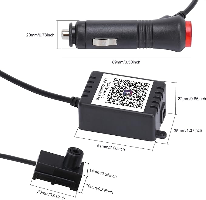 6 m Optic Fiber Car Ambient Footwell Lighting Kit Bluetooth App Control 64 Colors Multicoloured Music Interior Lighting Kit 12V 1W