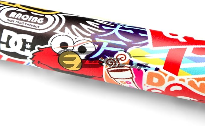 Free Tool Kit EZAUTOWRAP ES Bomber Hellaflush Anime Cartoon Car Vinyl Wrap Sticker Decal Air Release - 36"X60" (3FT X 5FT)