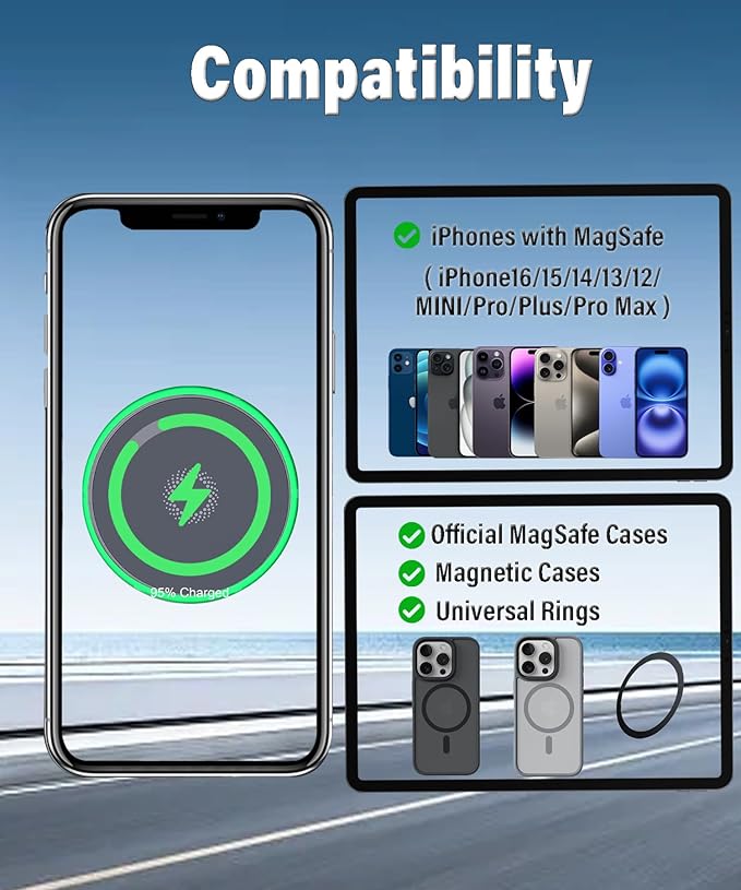 Car Phone Holder for Mercedes Benz C-Class E-Class S-Class B-Class A-Class GLC/GLE/GLS/GLB/GLA-Class 2016-2025 Accessories 15W Fast Wireless Charger Cell Phone Mount 360° Rotation