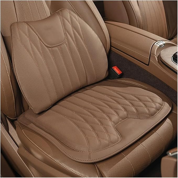 F Car Seat Cushion for BMW All Model I3 I4 I8 X1 X2 X3 X4 X5 X5M X6 X7 Z4 Car Lumbar Support Pillow Auto Seat Waist Back Cushion Y (Color : Brown A)