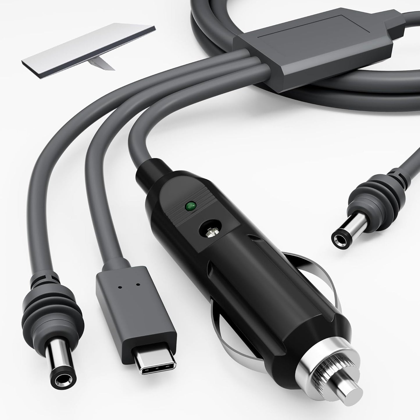 Starlink Mini Power Cable 10FT, 3-in-1 USB-C to DC Car Power Cord, Cigarette Lighter Adapter Cable 100W 12-24V Waterproof Barrel Jack for Starlink Mini