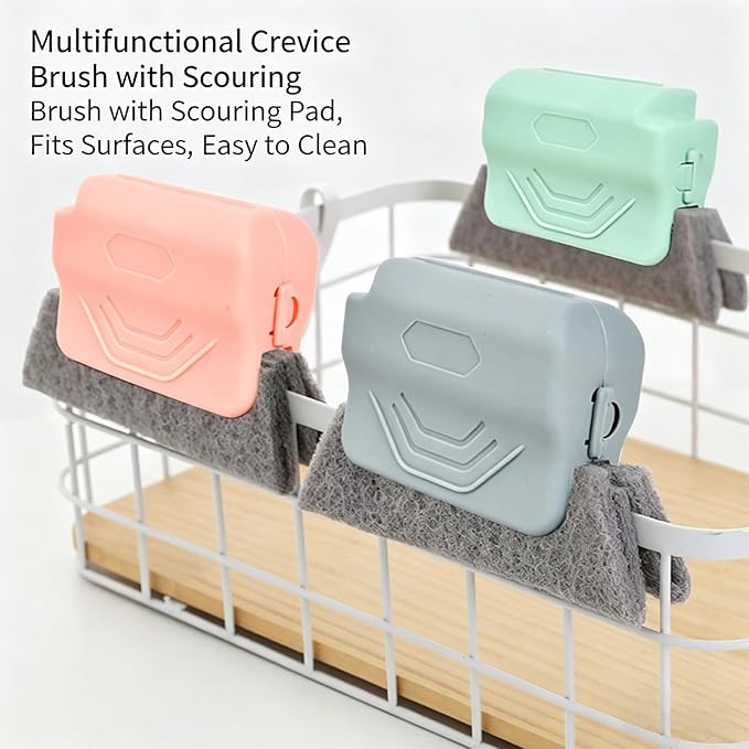 2026 New Magic Window Track Cleaner, Window Groove Cleaning Brush Tools Set, for Cleaning Tile Grout, Louver Blades, Car Air Conditioning Vents, and Narrow Gaps (3pcs Pink)
