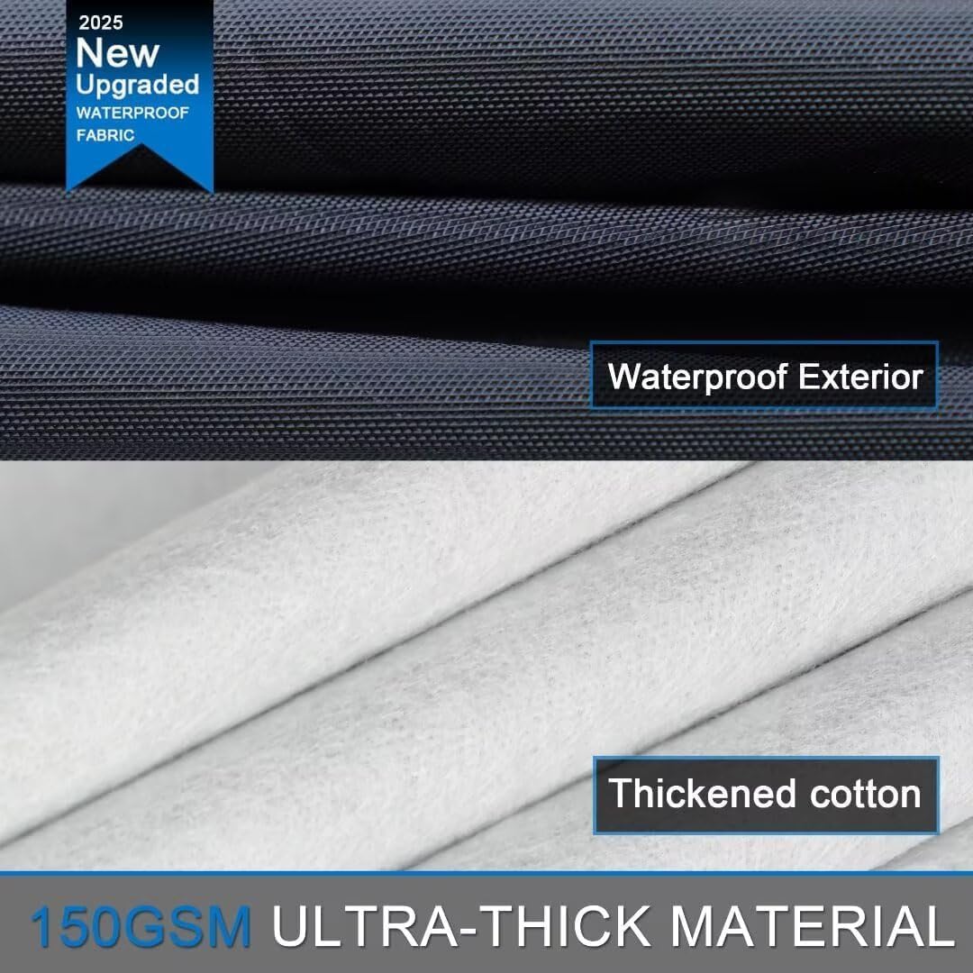 Honda Ridgeline Truck Cover Custom Fit 2005-2026 Crew Cab Short Bed(5.3') with Door Zipper, 10 Layers Outdoor Heavy Pickup Truck Cover Waterproof All Weather, Wind Dust Sun Protector.