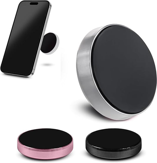 TRUE LINE Automotive Phone Mount - Magnet Mount for Car, Magnetic Phone Holder with Silicone Pad (Silver)