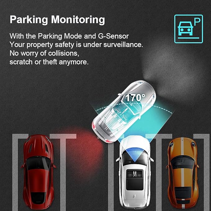 Fitcamx 4K Dash Cam Suitable for Volkswagen Atlas 2018-2026 (Model A/Slim-Tail) & Atlas Cross Sport 2020-2026, OEM Look, UHD 2160P Video, WiFi & APP, Loop Recording, Parking Sensor, Plug & Play, 64GB