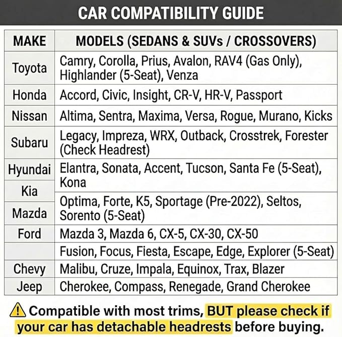 LINGVIDO Full Set Car Seat Covers, Faux Nappa Leather, Airbag Compatible and Waterproof Protectors for Sedans SUVs, Breathable Interior for Active Families, Pets, and Commuters (5 Seats, Black/Red)