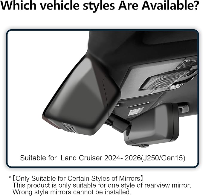 Mangoal 4K Dash Cam Custom fit for Toyota Land Cruiser 2024 2025 2026 (J250/Gen15), Integrated OEM Look, UHD 2160P Video, App & WiFi,Loop Recording, Easy to Install, GPS, 64GB Card