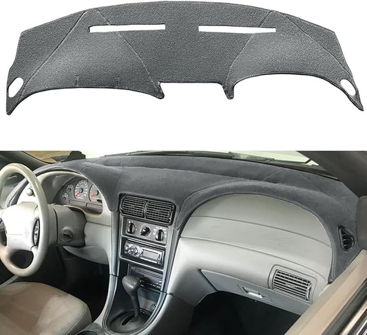 Yiz Dash Cover Mat for Ford Mustang Dashboard Pad Carpet (Dark Gray) J136
