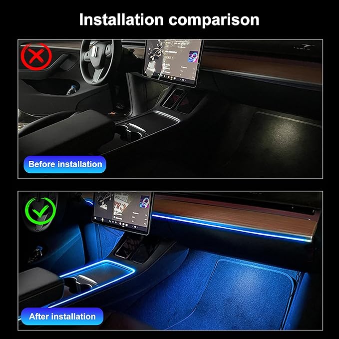 Car Atmosphere Light Kit 4m Fiber Optic RGB Multicolor Sound Active Music Sync Memory Function Bluetooth APP Control 64 Colors USB Car Interior Ambient Lighting Kit DC 12V