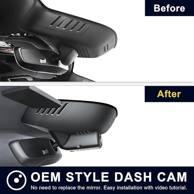 Mangoal 4K Dash Cam Custom for Volvo XC90 2023 2024 2025 2026(Model B),B5 B6 T8, Integrated OEM Look, UHD 2160P Video, WiFi & App, Loop Recording, Easy to Install, 64GB Card