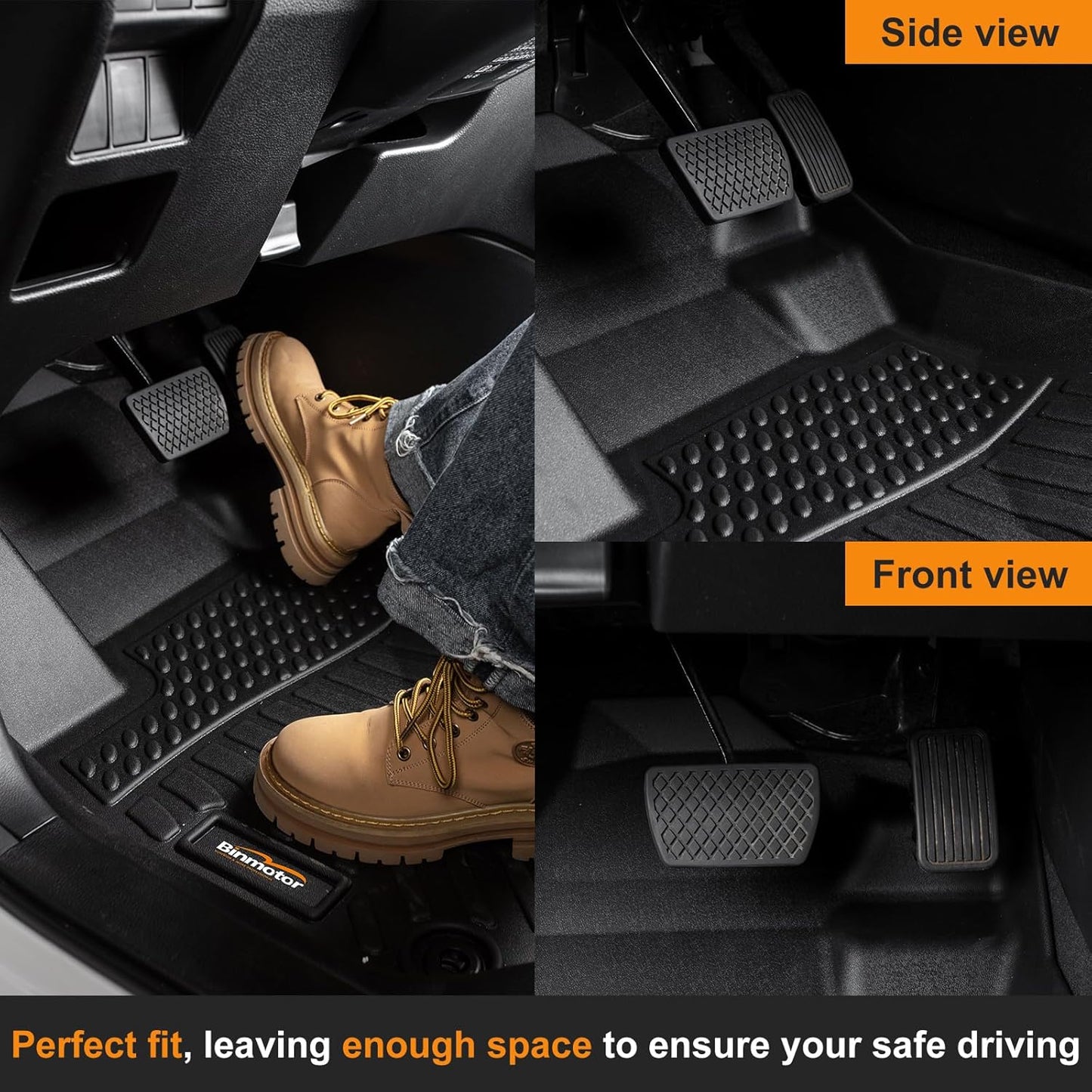 Binmotor-All Weather Car Floor Mats Cargo Liner Set for Audi Q5/SQ5 (Include Sportback) 2018-2025, TPE Car Mats Cargo Trunk Mat Rubber Liners for Audi Q5 Accessories