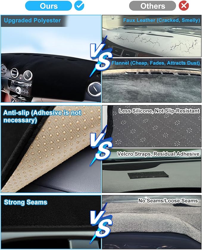 SKYLOTEC Dash Cover Custom Fit for Kia K4 2025 2026 Dashboard Cover Mat Dash Pad Carpet Protector