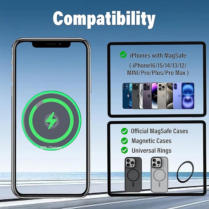 Car Phone Holder for 2023-2025 Toyota BZ4X / Subaru Solterra Accessories Apply to 8/12.3 Inch Touch Screen 15W Fast Wireless Charger Screen Fixed Clip Cell Phone Mount Hands-Free