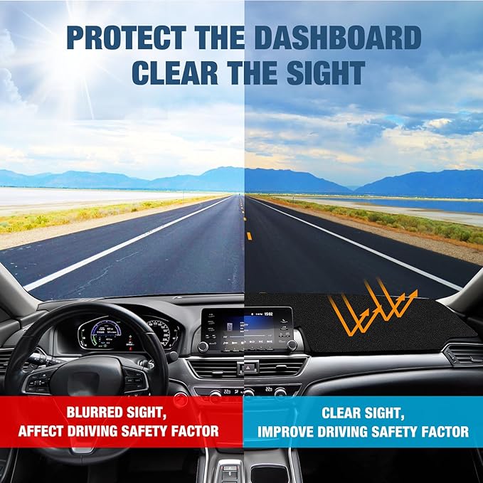 Dashboard Dash Cover Mat Carpet Compatible with 2011 2012 2013 2014 Hyundai Sonata