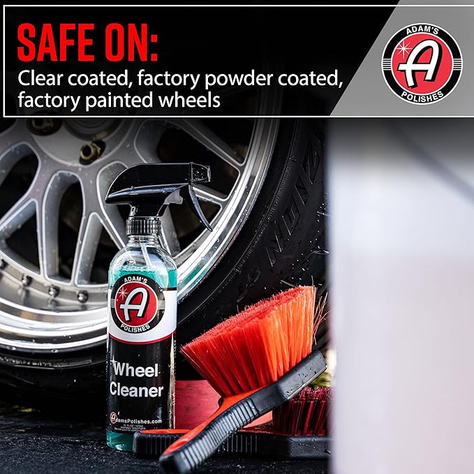 Adam's Polishes Wheel Cleaner Gallon - Tough Wheel Cleaning Spray for Car Wash Detailing | Rim Cleaner & Brake Dust Remover | Safe On Chrome Clear Coated & Plasti Dipped Wheels| Use w/Wheel Brush