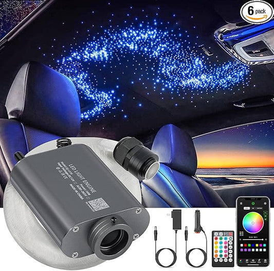 16W Starlight Headliner Kit, Star Lights for Car Roof&Home Decoration, Fiber Cable 260pcs*0.03in*6.5ft RGBW Star Light Headliner with Bluetooth APP/Remote Control/Music Mode
