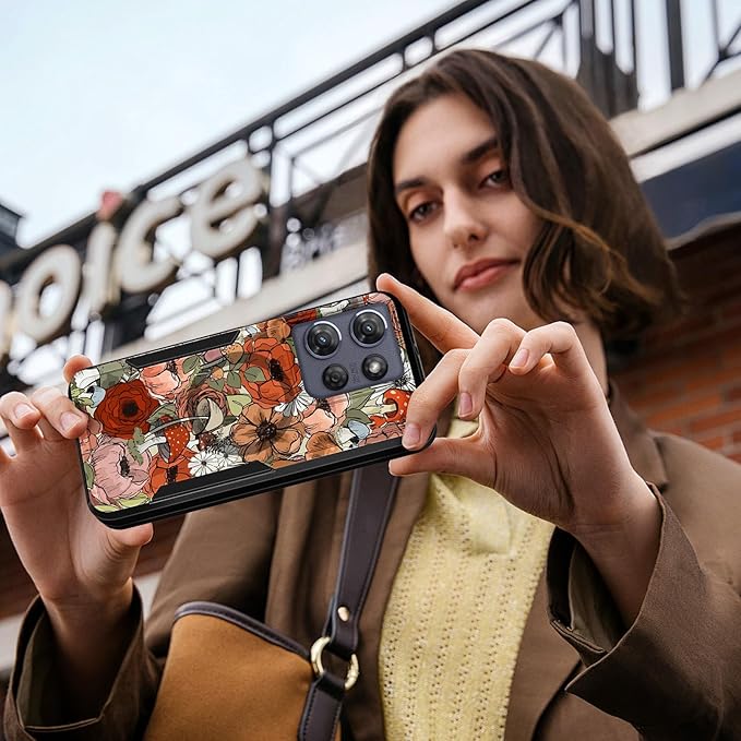 LISEVOfor Moto G Power 2025 Case - for Motorola Moto G Play 2025 Case Compatible with MagSafe Women Cute Girls Magnetic Protective Phone Cover Girly Mushroom Flower Heavy Duty Shockproof Design