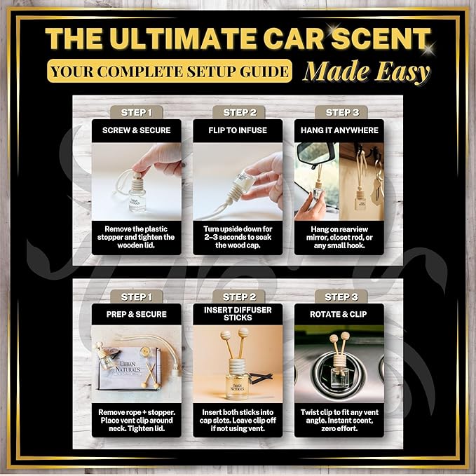 Urban Naturals Spaceman Car Air Freshener for Women | Alien Perfume Inspired Hanging Diffuser with Vent Clip | Strong Car Fresheners with Odor Eliminating Technology | Made in USA (1 Pack)