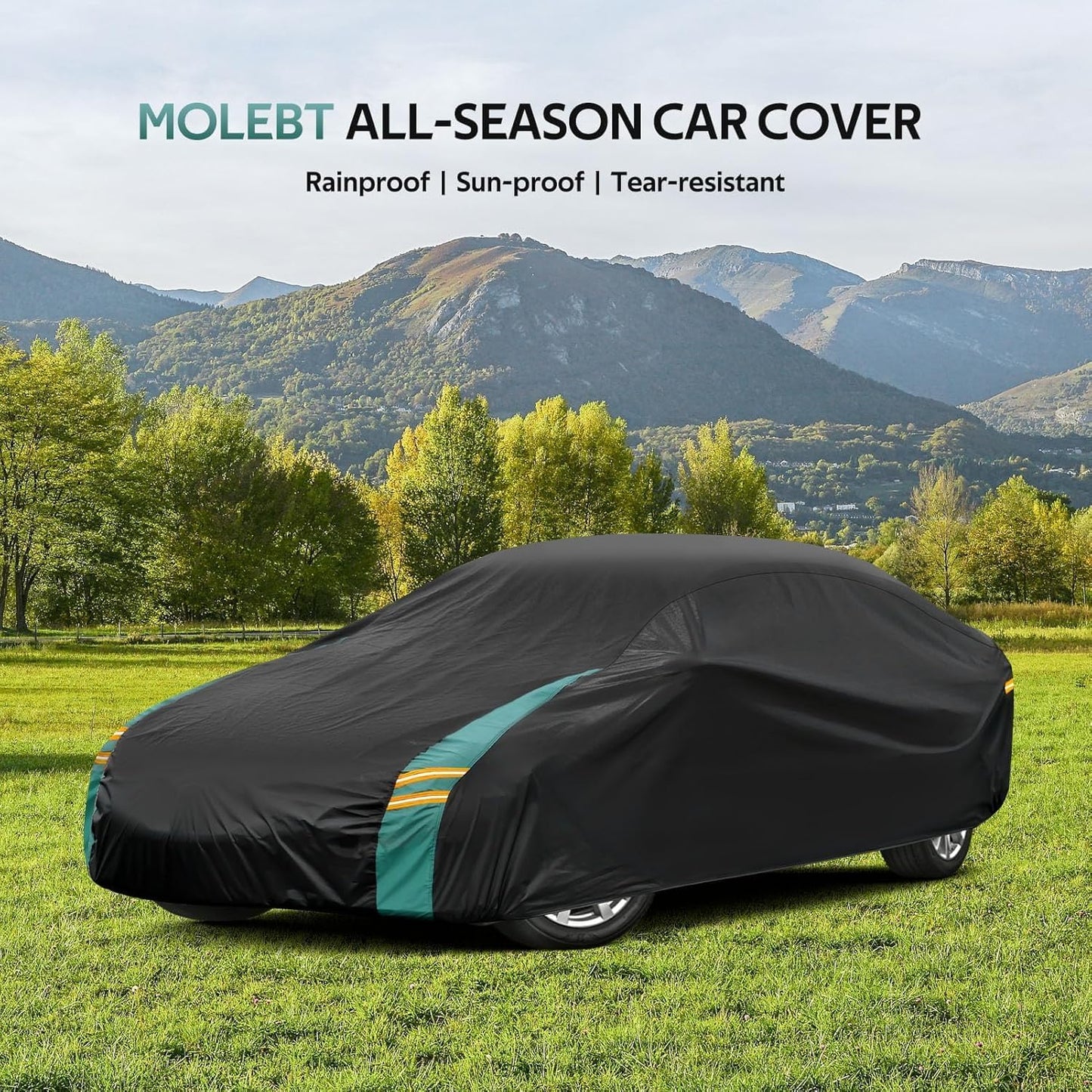 Coupe Car Cover Custom Fit for Lexus ES 300 330 350(2015-2025), Waterproof All Weather for Automobiles, Outdoor Full Cover with Windproof Clip Straps.