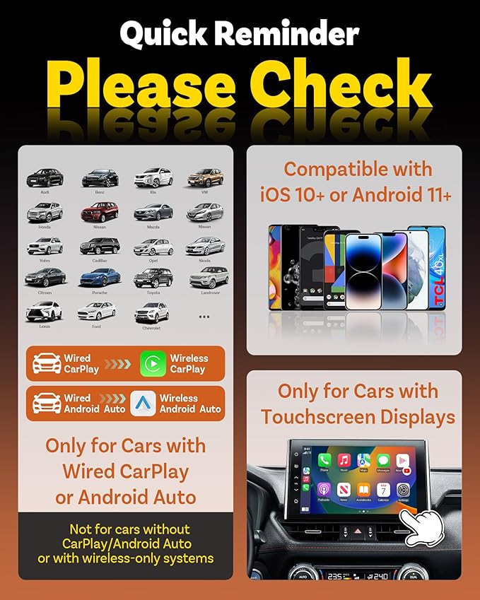 OTTOCAST Mini Pot (2026 Version) Wireless 2-in-1 CarPlay & Android Auto Adapter,Plug&Play Dongle for iPhone & Android,Bluetooth Auto Connect,Converts Factory Wired to Wireless CarPlay Adapter(USB-A)
