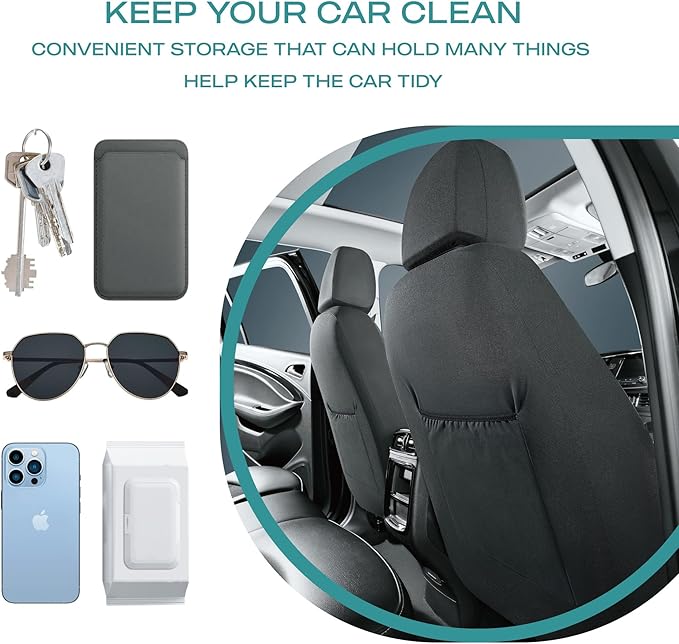 Skechers Car Seat Covers,Leather Seat Covers with GOGA Mat Technology,Waterproof Car Seat Covers Front Seats,Airbag Compatible,Comfort Universal Fit for Most Cars,Vans,Trucks,SUVs,Mint