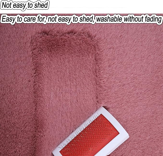 Plush Car Seat Cushion, Soft Warm Fuzzy Faux Rabbit Fur Fluffy Plush Auto Seat Cover Vehicle Car Front and Back Seat Protector Pad with Non-Slip Backing Cushion Interior Universal Fit (Black,Front*1)