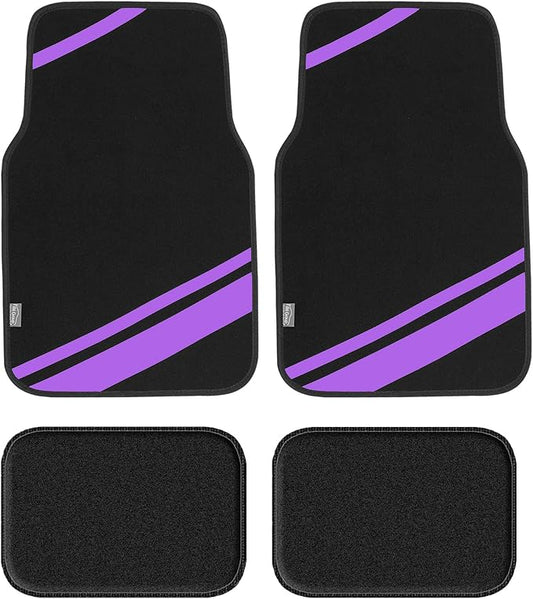 FH Group Car Floor Mats - Carpet Floor Mats for Cars, Universal Fit Automotive Floor Mats, All Purpose Car Floor Mats, Carpet Protector Mat for Most Sedan, SUV, Truck Floor Mats Purple