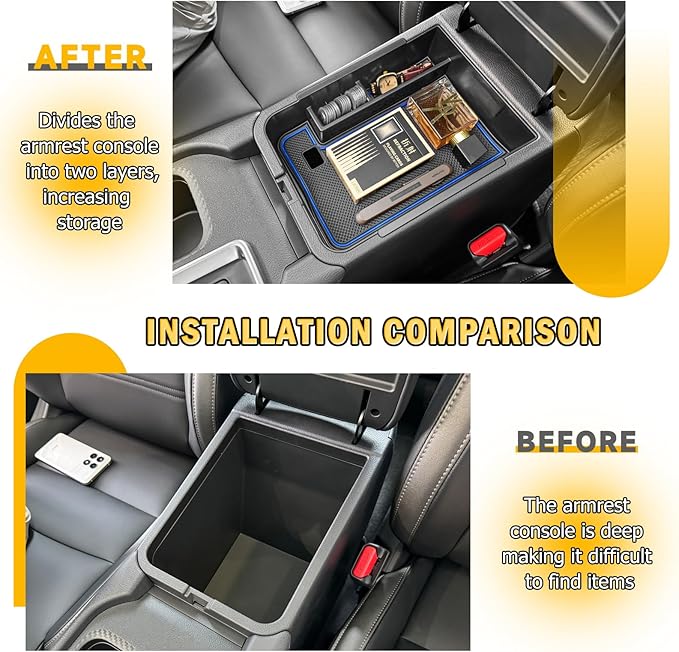 Center Console Organizer Tray Compatible with Nissan Sentra 2020 2021 2022 2023 2024 2025 Accessories, Middle Console Organizer for 2020-2025 Sentra Armrest Storage Box Coin Holder, blue trim