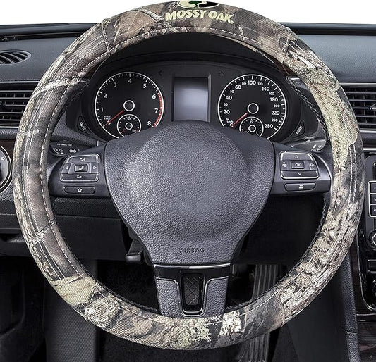 Mossy Oak Full Camo Steering Wheel Cover - Made from Premium Cotton Twill, Universal Fit for 14 1/2 to 15 inches - Official Licensed Product