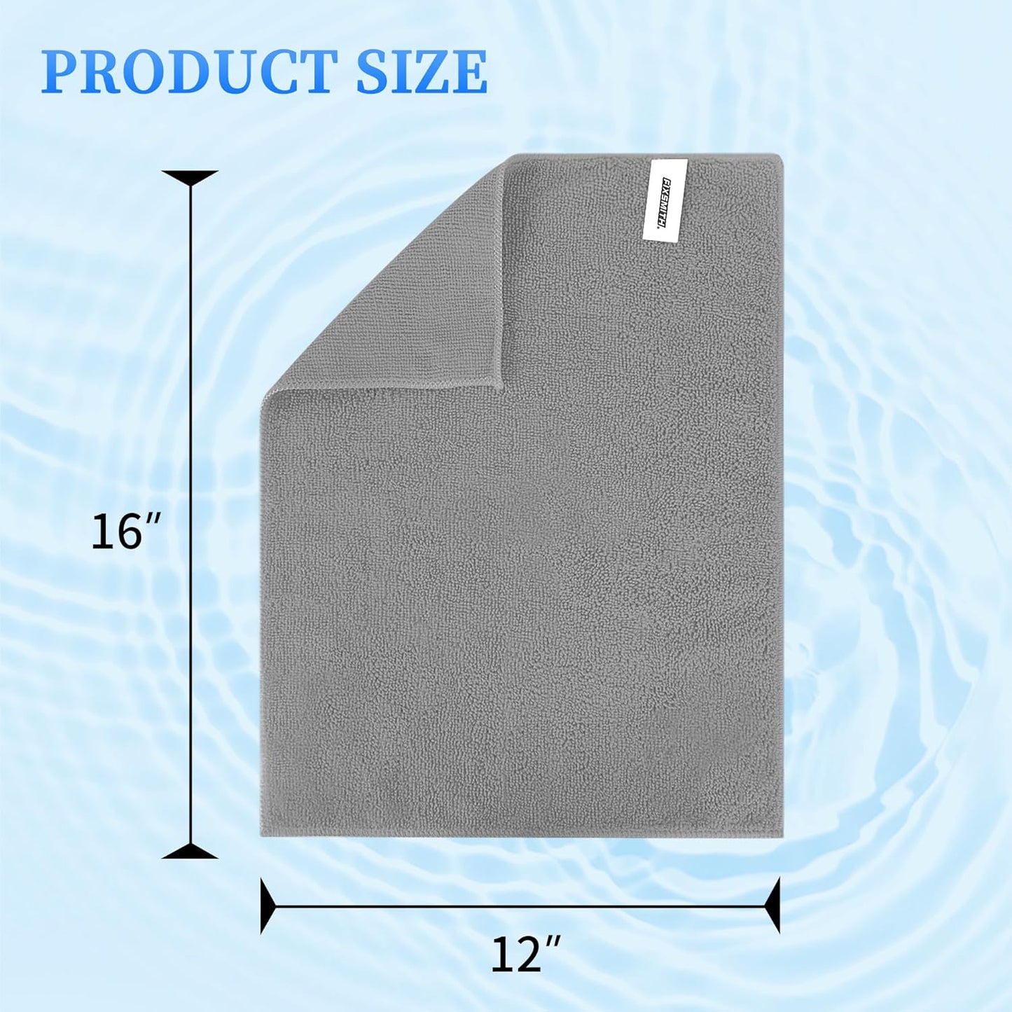 FIXSMITH Microfiber Cleaning Cloth - Pack of 12, Multi-Functional Towels, Size: 12 x 16 in, Highly Absorbent Rags, Lint-Free, Streak-Free for Car, Kitchen, Home, Office