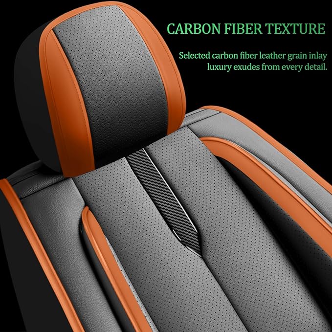 Fit Avalon Car Seat Covers for Toyota Avalon 2001-2024 2025 2026 -Upgraded Premium Waterproof & Breathable Leather,Airbag Compatible,All-Weather Seat Cushion Protector,2 Front/Black-Brown