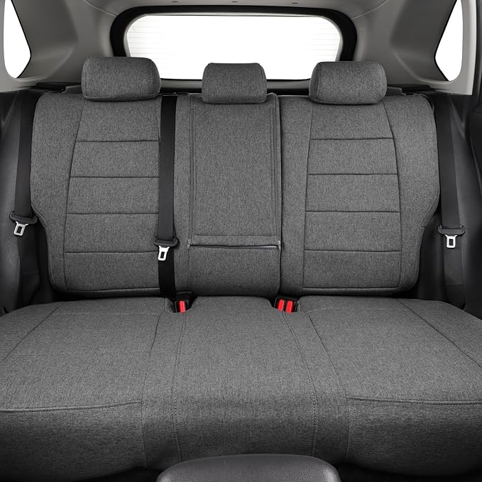 coverdream 2026 Rav4 Seat Covers Custom Fit for 2026 Toyota Rav4 Hybrid (SE,XSE) & PHEV GR Sport SUV,Full Set Polyester Car Seat Protector Grey