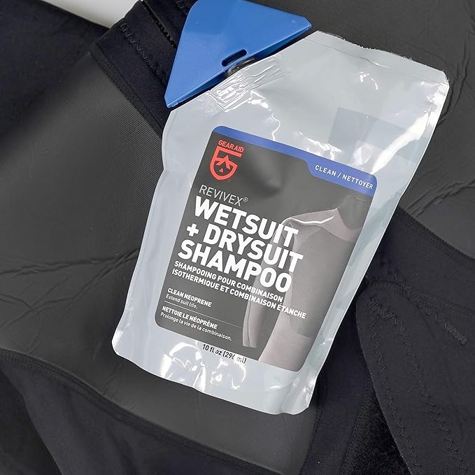 GEAR AID Wetsuit, Drysuit Cleaner and Conditioner – Wash Away Salt, Chlorine, and Residue with Concentrated Shampoo, Keeps Gear Fresh, Durable, and Ready for Use, 10 fl oz