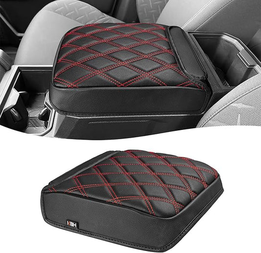 KBH Center Console Armrest Cover for Toyota Tacoma 2024 2025 2026, Vinyl Leather Trim, Durable Middle Console Protector, Anti-Scratch