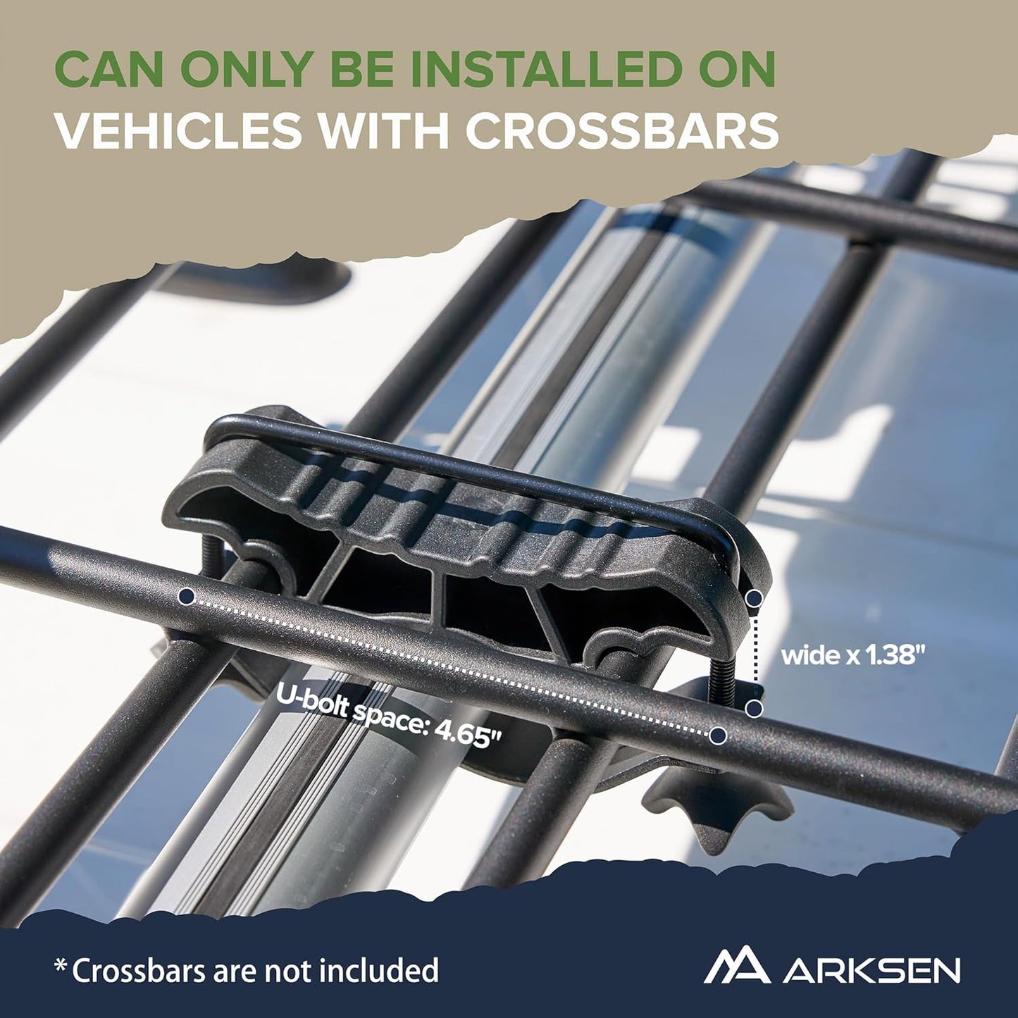 ARKSEN 64 x 34 x 6 Inch Universal Roof Rack with Extension, 600D Waterproof Bag, 2 Ratchet Straps&Net, 150 LBS Capacity Heavy Duty Rooftop Cargo Basket for SUV, Truck, RV, Pickup