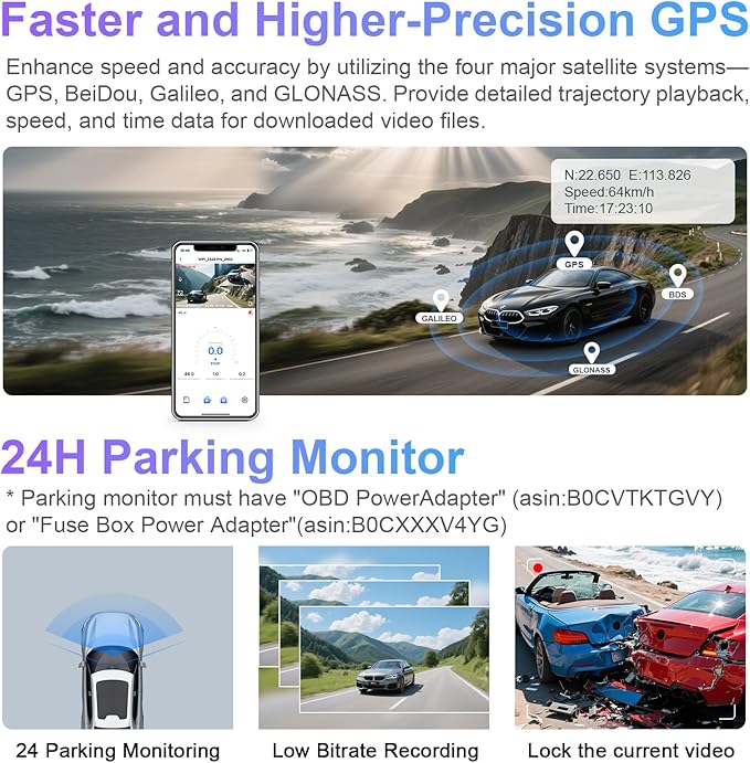 Mangoal 4K Front & 2K Rear 2 Channel HDR Dash Cam, Dual STARVIS 2 IMX678 IMX675 Fit for Chevy Silverado 1500 2022-2026 2500 HD/3500 HD 2024-2026 (Model C), 5GHz WiFi, GPS, 128GB